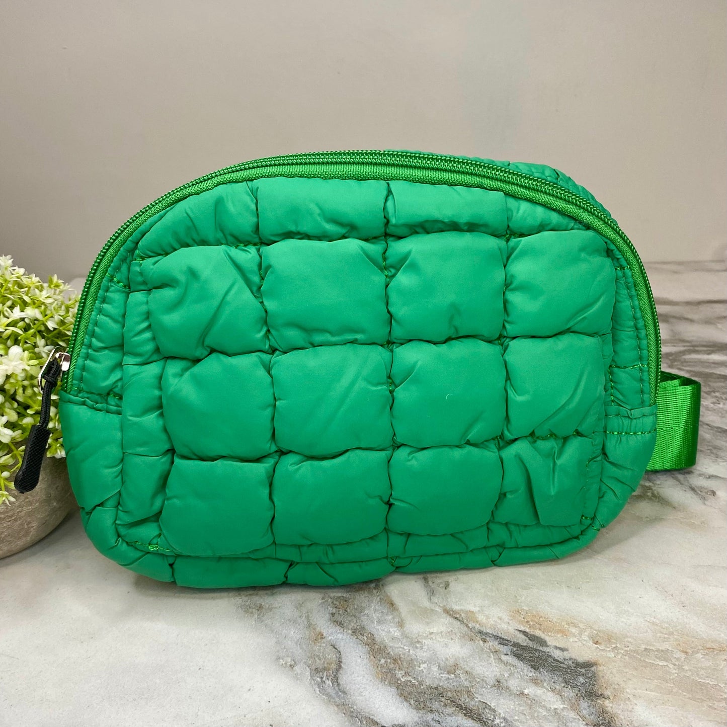 Puffer Belt Bag - Crossbody and Fanny - Green