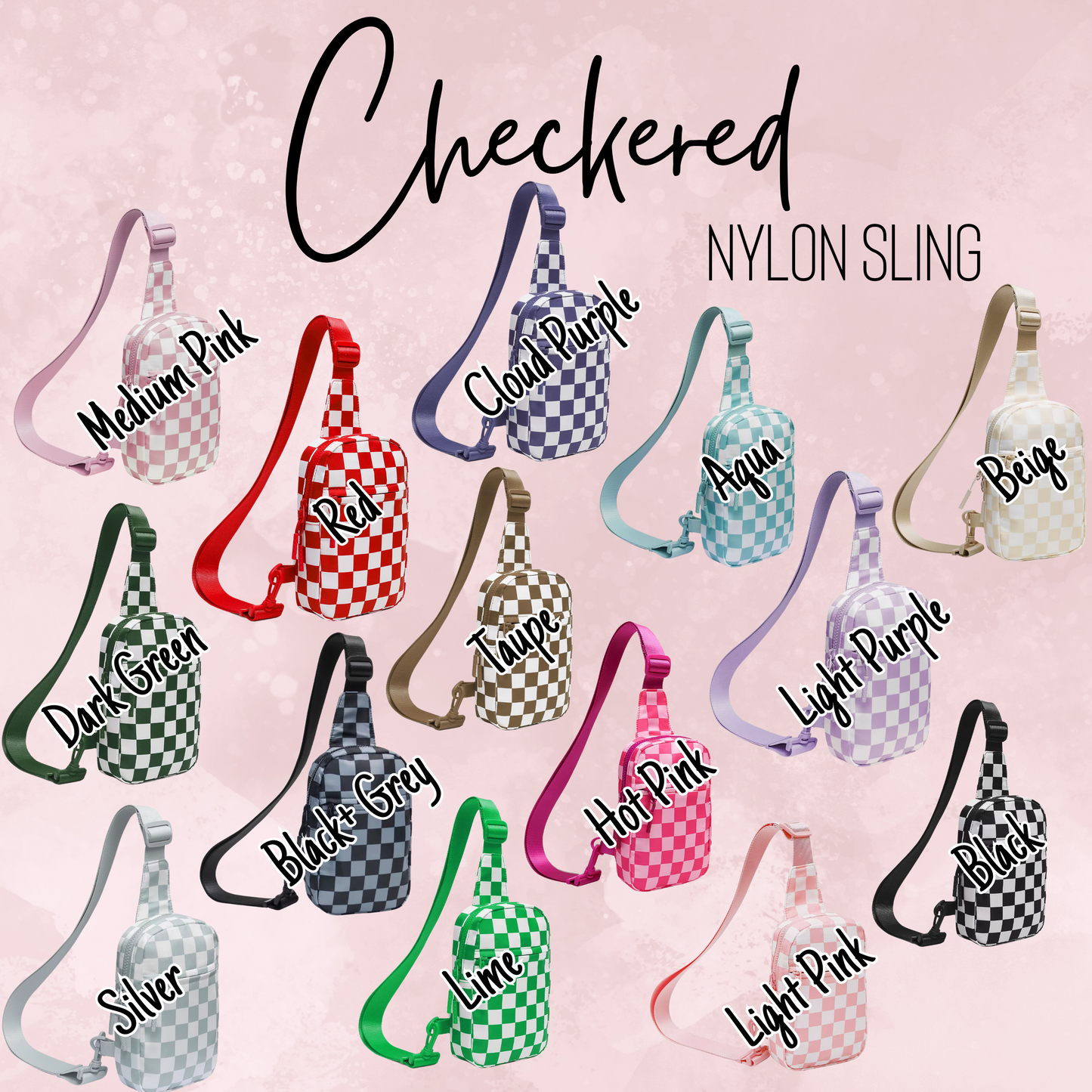 Checkered Nylon Sling - PREORDER 6/2-6/5