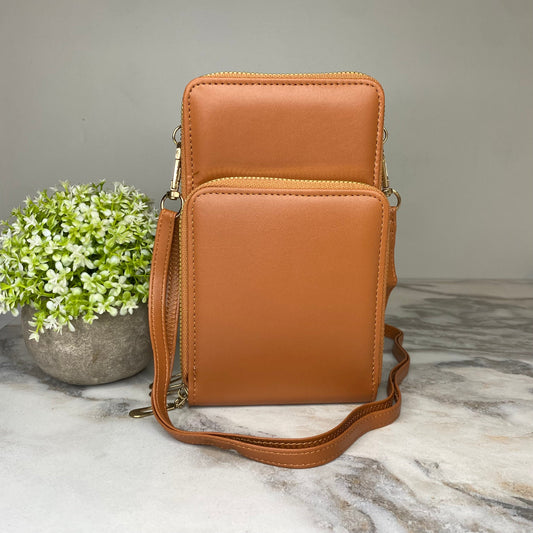 Ivy Crossbody Wallet + Purse - Camel