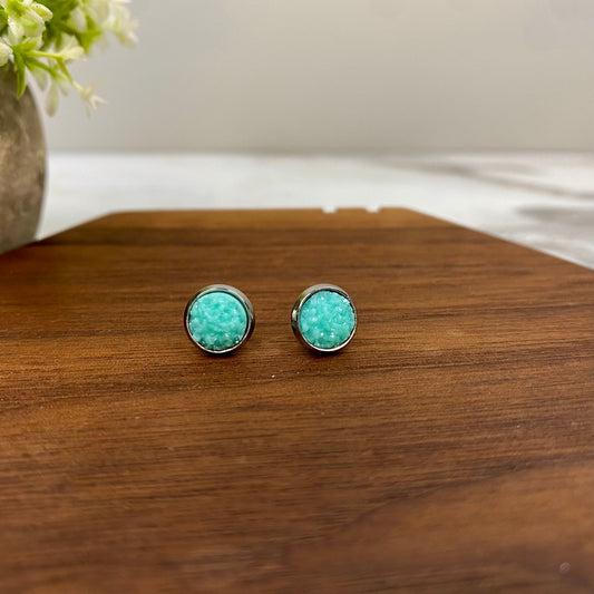 Druzy Stud Earrings - 8mm - #15