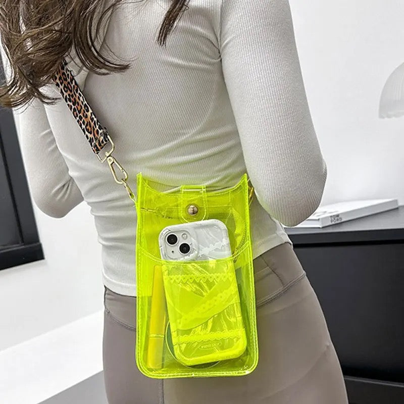 Ava - Colorful Clear, Slim Crossbody & Phone Bag