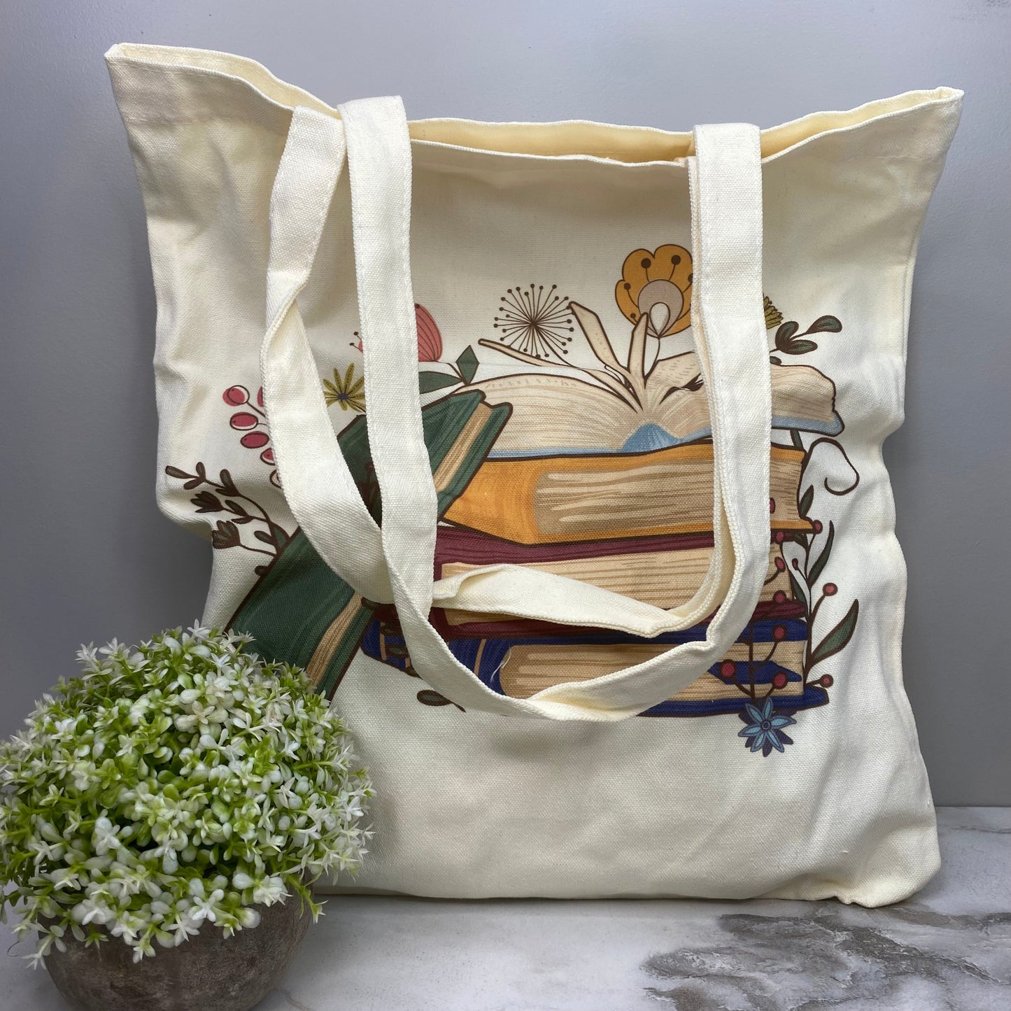 Tote Bag - Floral Books - #7