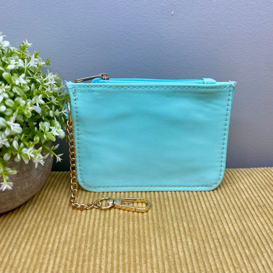 Card Holder Wallet + Keychain - Nylon - Mint