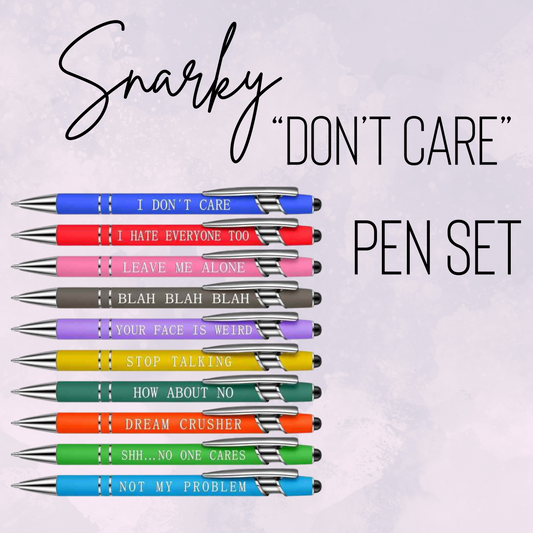 Pen Set - Snarky “Don’t Care”