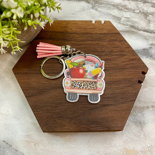 Keychain - Acrylic - Teacher Truck