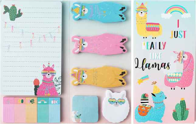 Sticky Note Booklet Set - Llamas