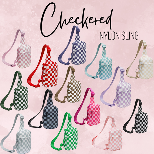 Checkered Nylon Sling - PREORDER 6/2-6/5