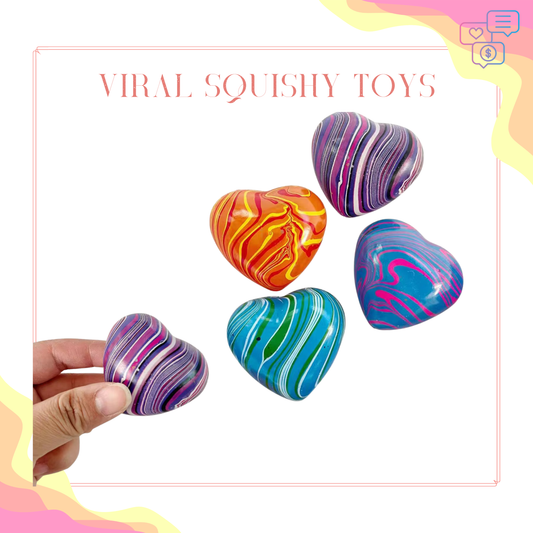 Squishy Toy - Heart, Marble