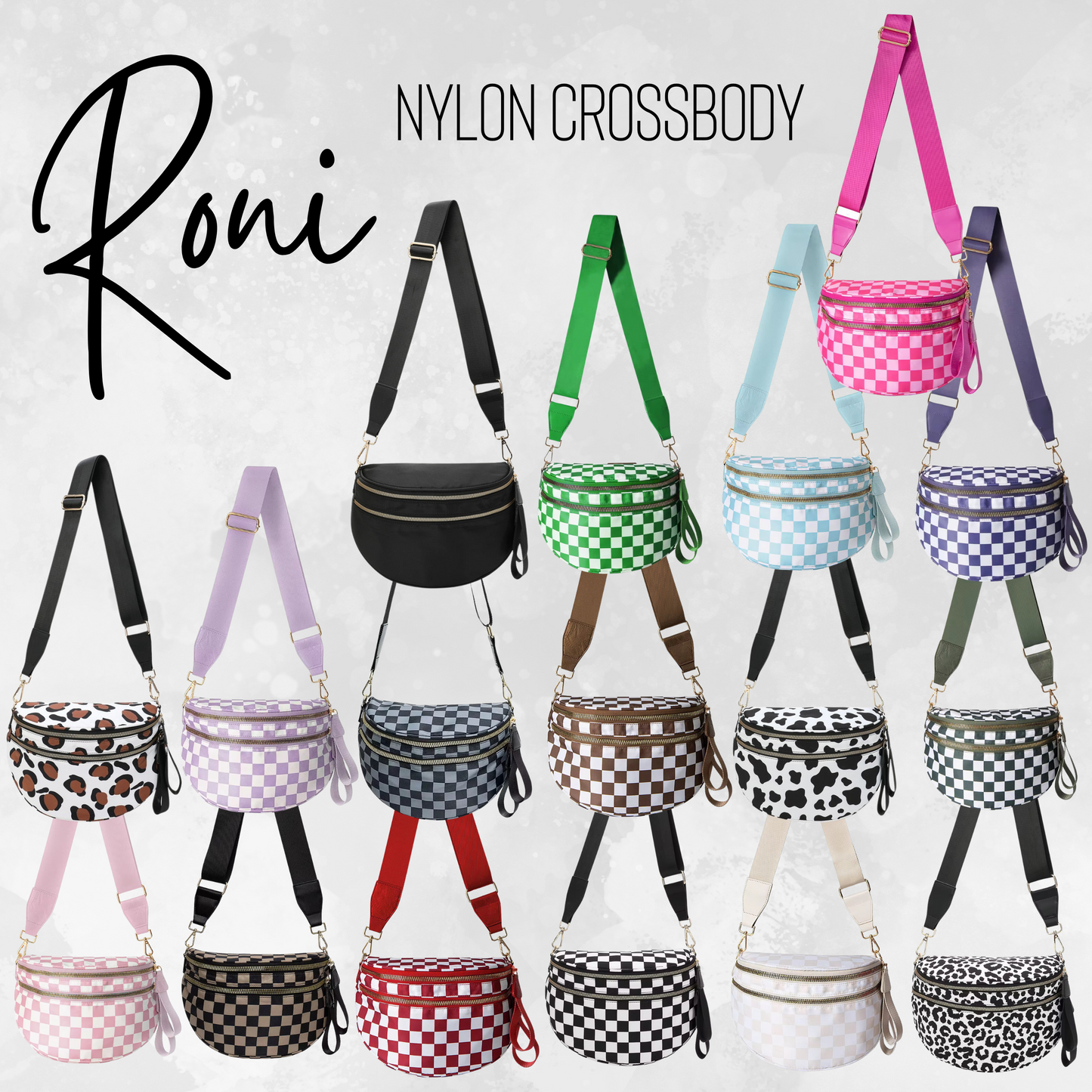 The Roni Nylon Crossbody - Cow