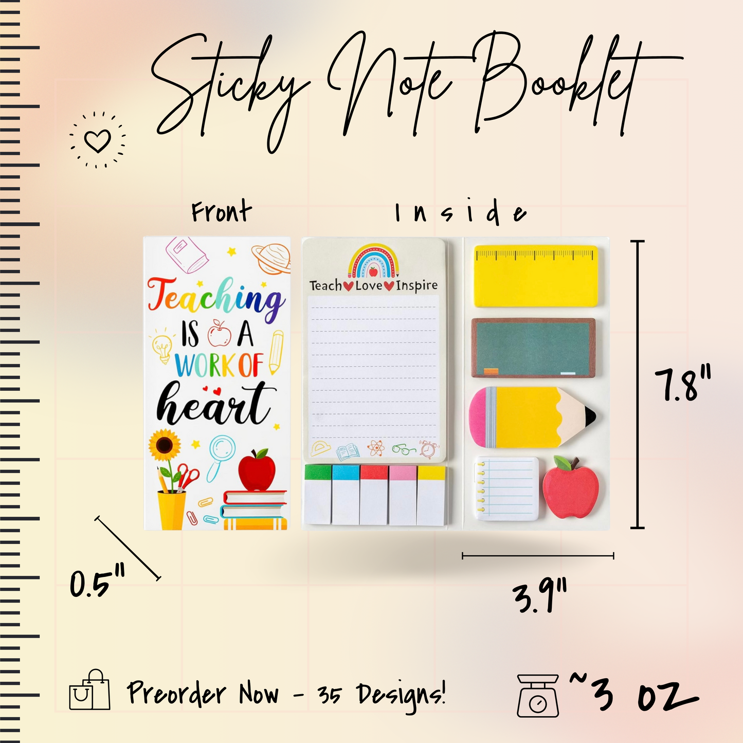 Sticky Note Booklet Set - Monster